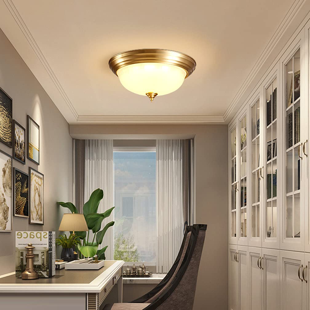 Arisha Flush Mount Ceiling Light Brass Retro LED Living Room Bedroom - Neutral Decor