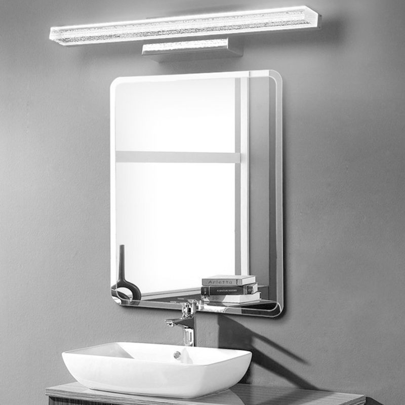Arisha Modern Rectangular Metal Modern Wall Lamp, Silver - Neutral Decor