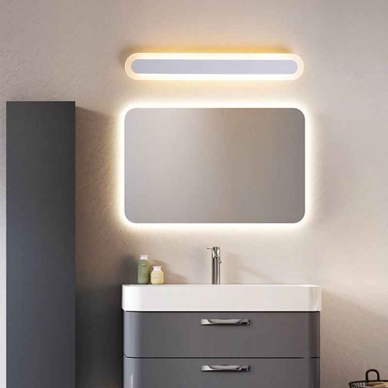 Arisha Modern Linear Vanity Wall Lamp, White/Brown, Bathroom - Neutral Decor
