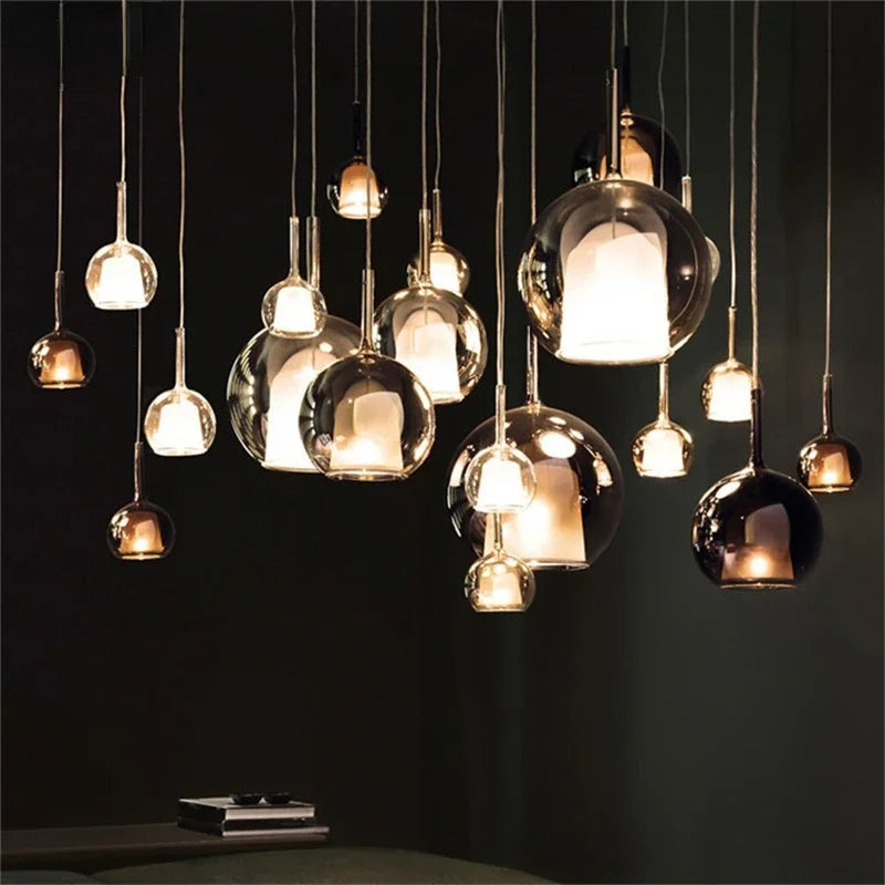 Valentina Pendant Light Glass Modern Sphere LED Dining Room - Neutral Decor