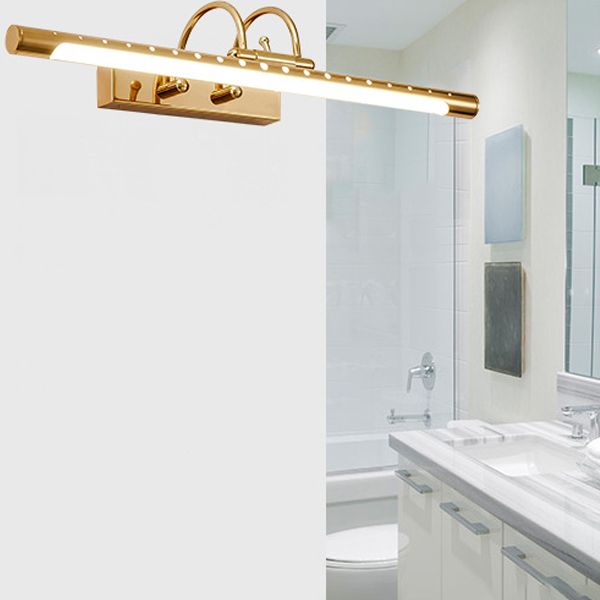 Tiffany Modern Linear Vanity Wall Lamp, Gold, Bathroom/Kitchen - Neutral Decor