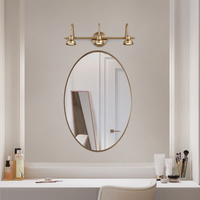 Tiffany Vintage Round Arc Vanity Wall Lamp, Gold, Bedroom - Neutral Decor