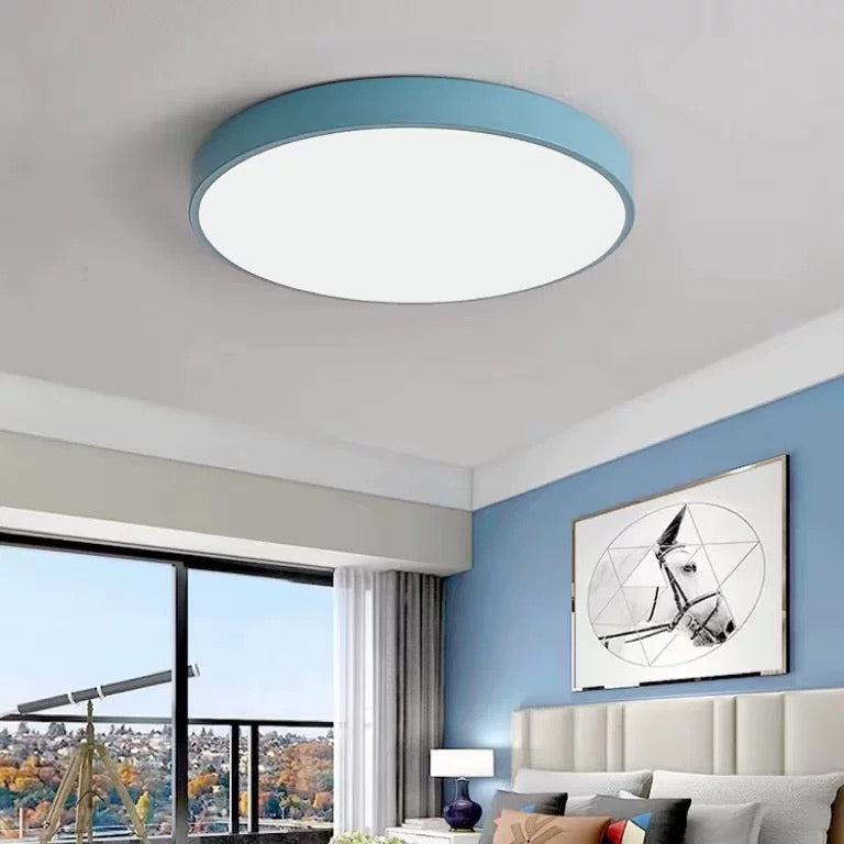 Valentina Ceiling Light Rond Flush Mount, Yellow/Blue/Green/Pink/Grey, Bedroom - Neutral Decor