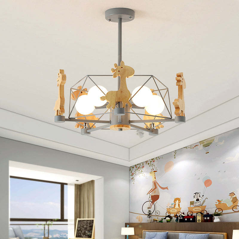 Arisha Giraffes LED Flush Mount Ceiling Light - Neutral Decor