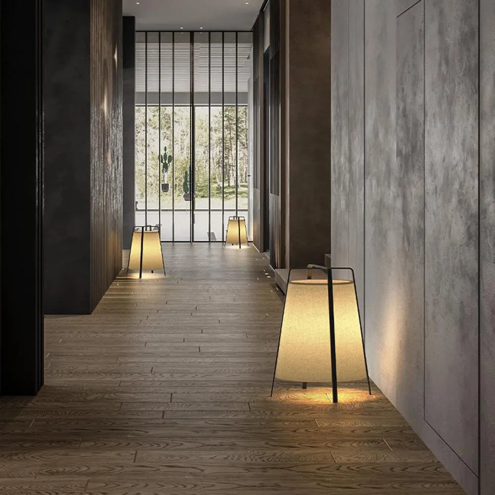 Ritta Modern Minimalist Fabric Floor Lamp, S/L - Neutral Decor