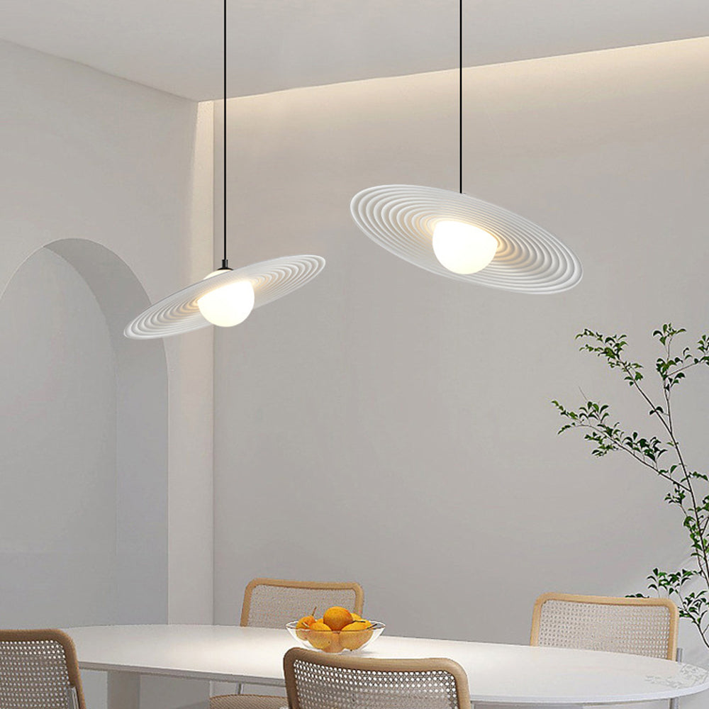 Arisha Minimalist Star Ring Pendant Light,Black/White - Neutral Decor