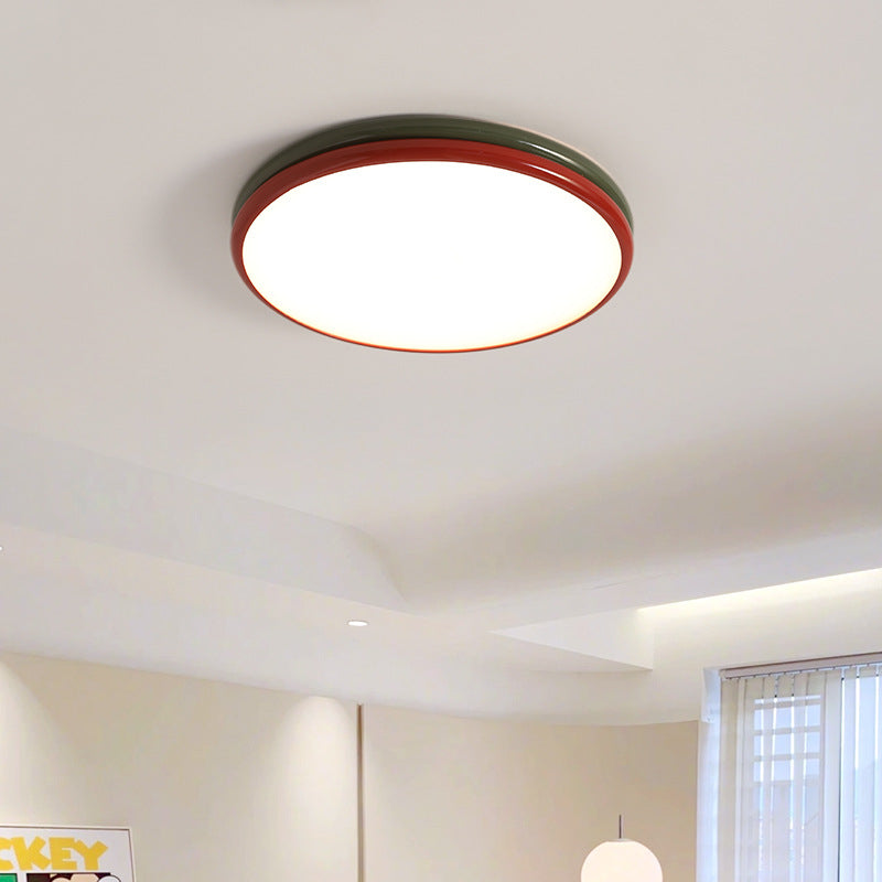 Arisha Modern LED Flush Mount Ceiling Light Red Living Room Bedroom - Neutral Decor