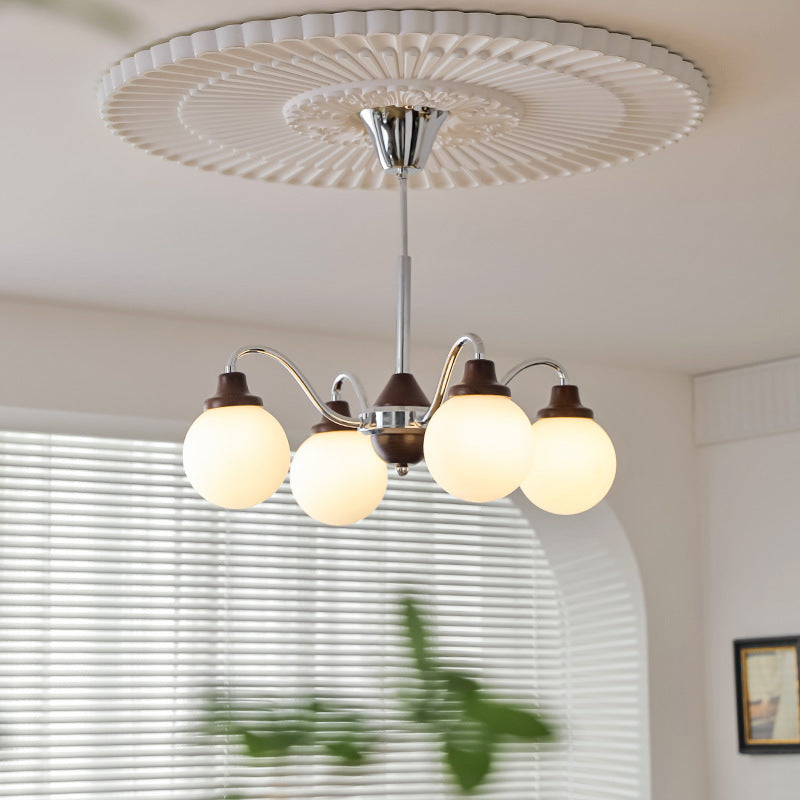 Valentina French LED Chandelier Chrome Gold Living Room/Bedroom - Neutral Decor