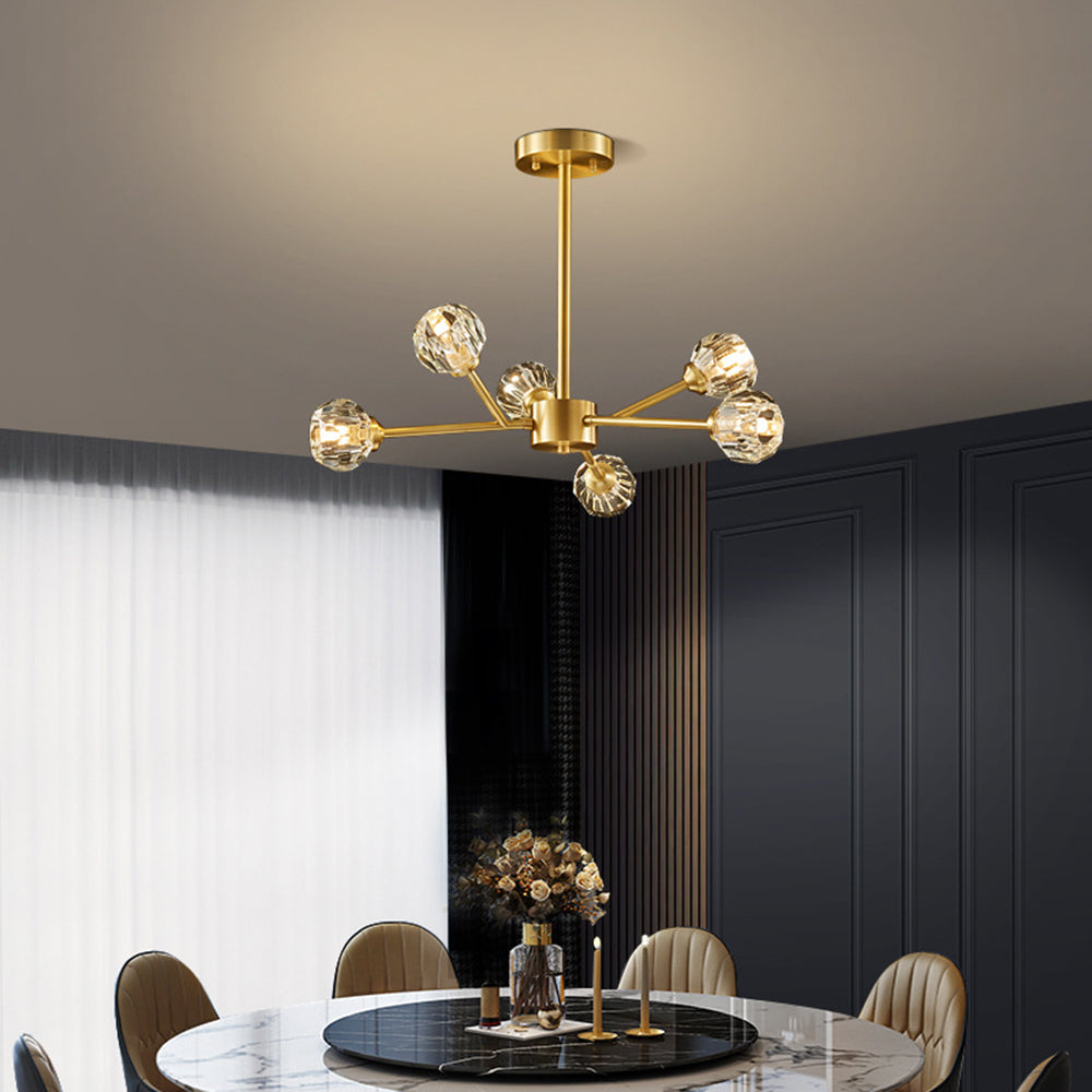 Valentina Modern Blown Metal Pendant Light, Gold - Neutral Decor