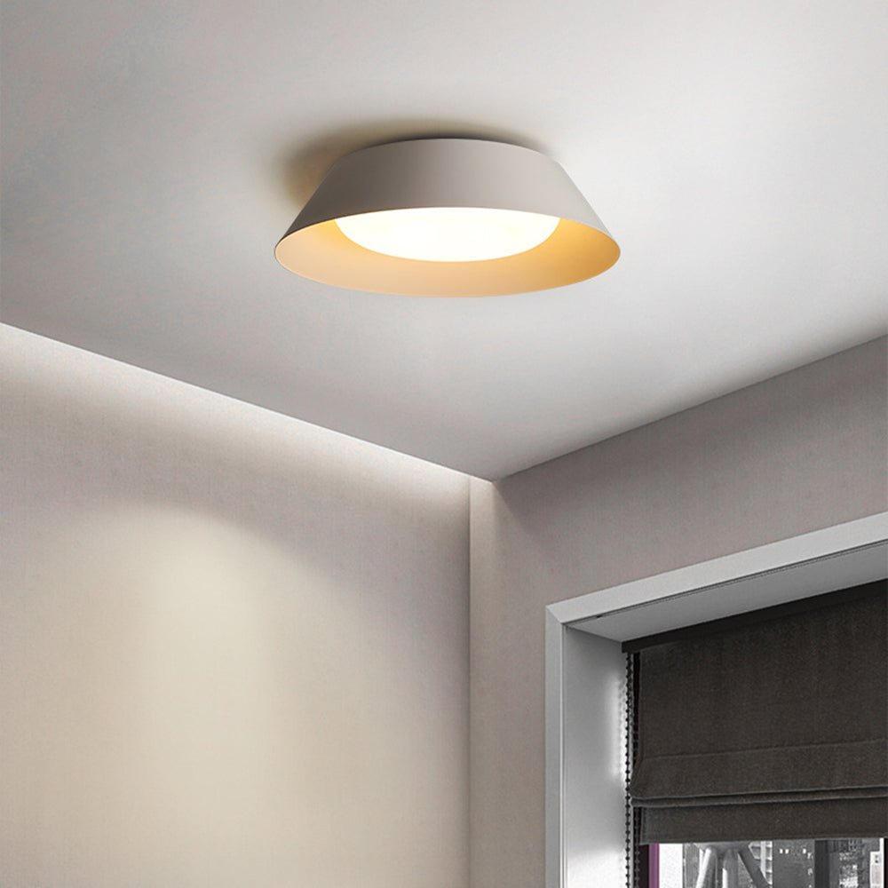 Arisha Nordic Bowl Metal/Acrylic Flush Mount Ceiling Light, White - Neutral Decor