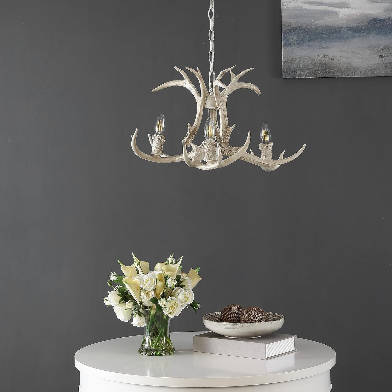 Silva Retro LED Pendant Light White Metal Resin Dining Room/Bedroom - Neutral Decor