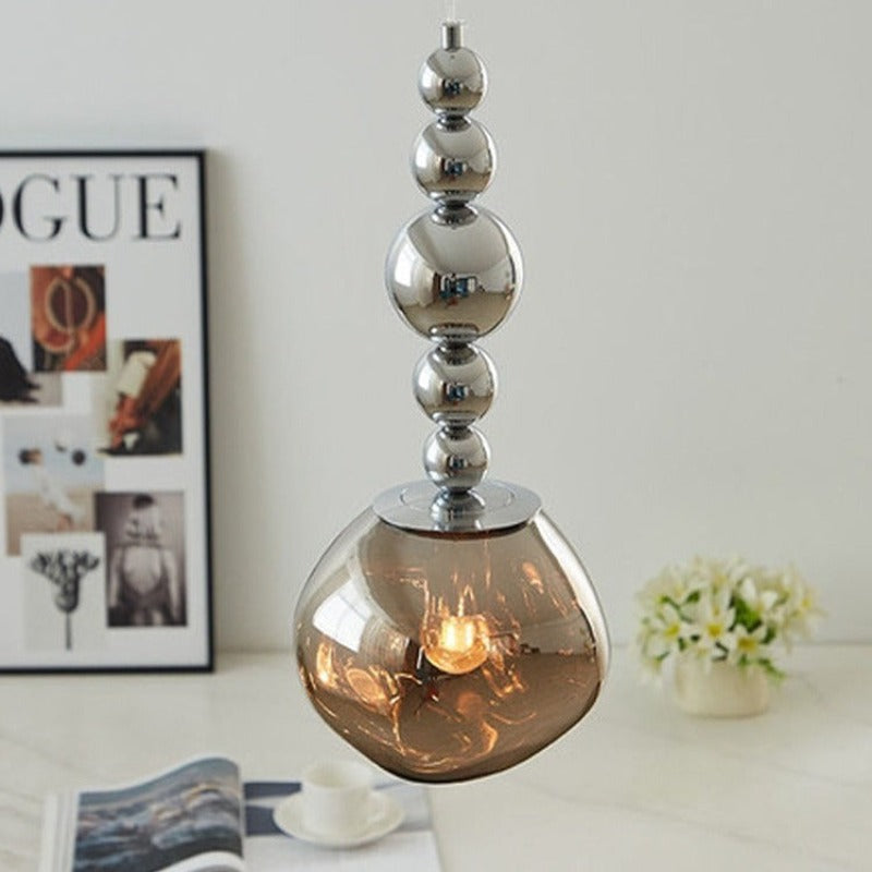 Valentina Retro LED Pendant Light Chrome Metal/Acrylic Bedroom - Neutral Decor