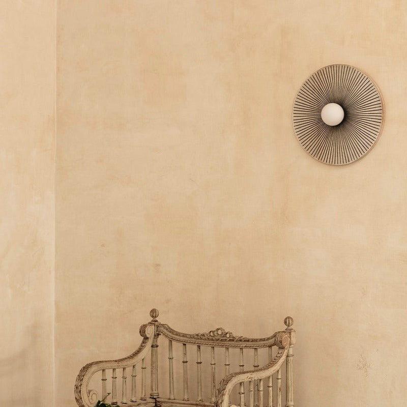 Valentina Vintage Indoor Wall Lamp Circle Resin Living Room Bedroom - Neutral Decor