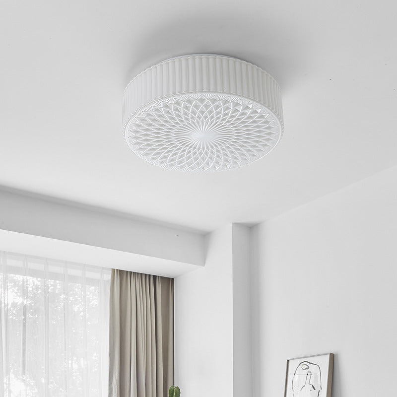 Valentina Modern Cream LED Flush Mount Ceiling Light Glass Study Bedroom - Neutral Decor