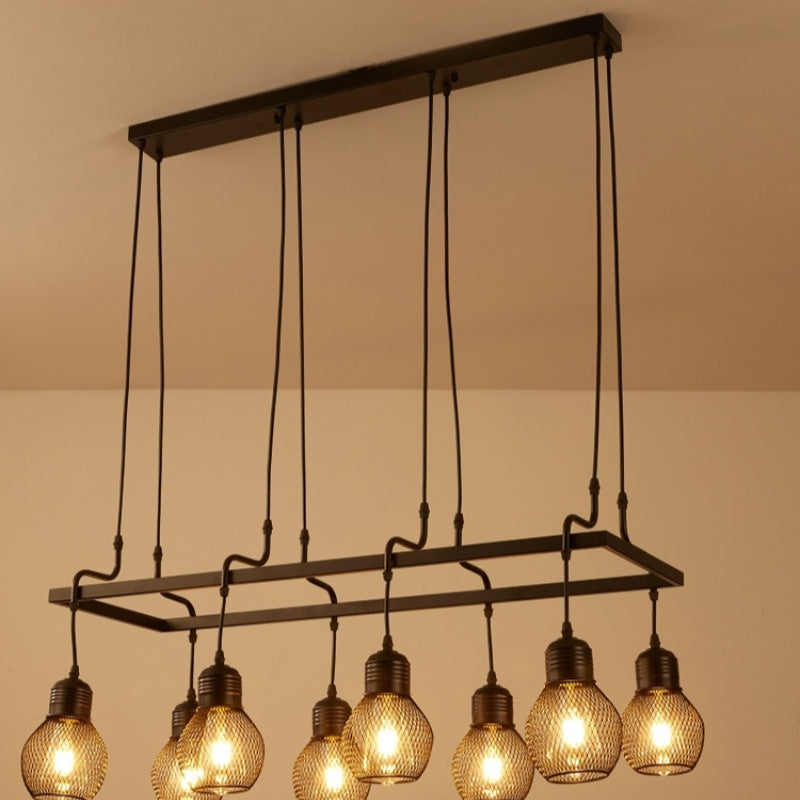 Silva Vintage Long Multihead Chandelier Dining Room/Bar/Living Room - Neutral Decor