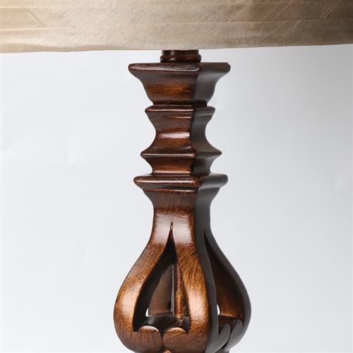 Eryn Vintage Resin/Fabric Standing Floor Lamp, Brown - Neutral Decor