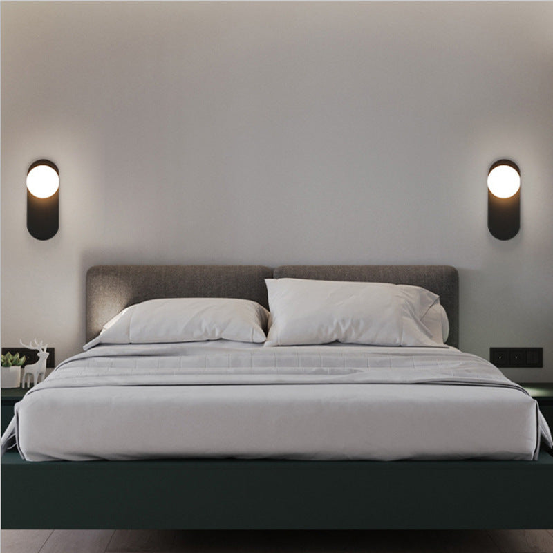 Valentina Modern LED Wall Lamp Black/Gold Glass Bedroom/Living Room - Neutral Decor