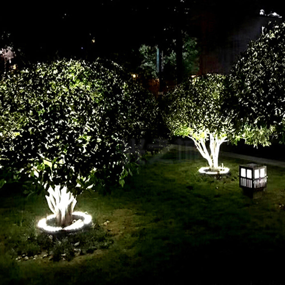 Ray Modern Irregular Metal/Glass Outdoor Ground Light for Trees Black - Neutral Decor