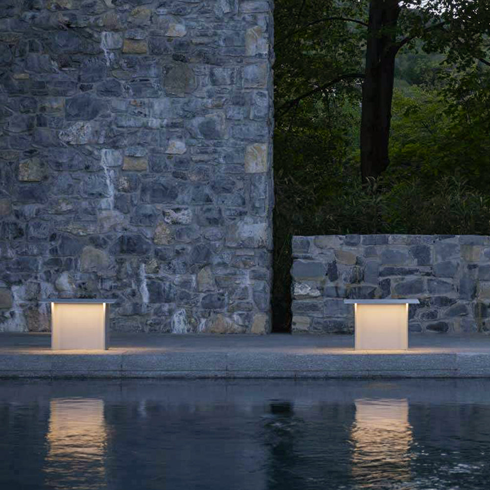 Ray Modern Metal Rectangular Solar Outdoor Path Light, Grey/Black - Neutral Decor
