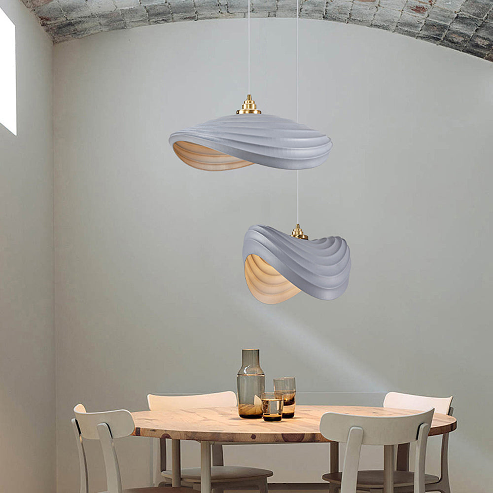 Ritta Wabi-Sabi Minimalisme Ripple Pendant Light, Resin&Metal - Neutral Decor