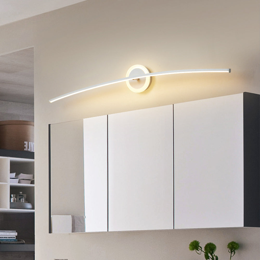 Arisha Modern Linear Metal Wall Lamp, White - Neutral Decor