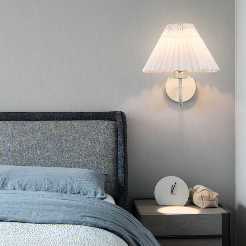 Tiffany Nordic Vintage Indoor Wall Lamp Brass/Black Metal Bedroom - Neutral Decor