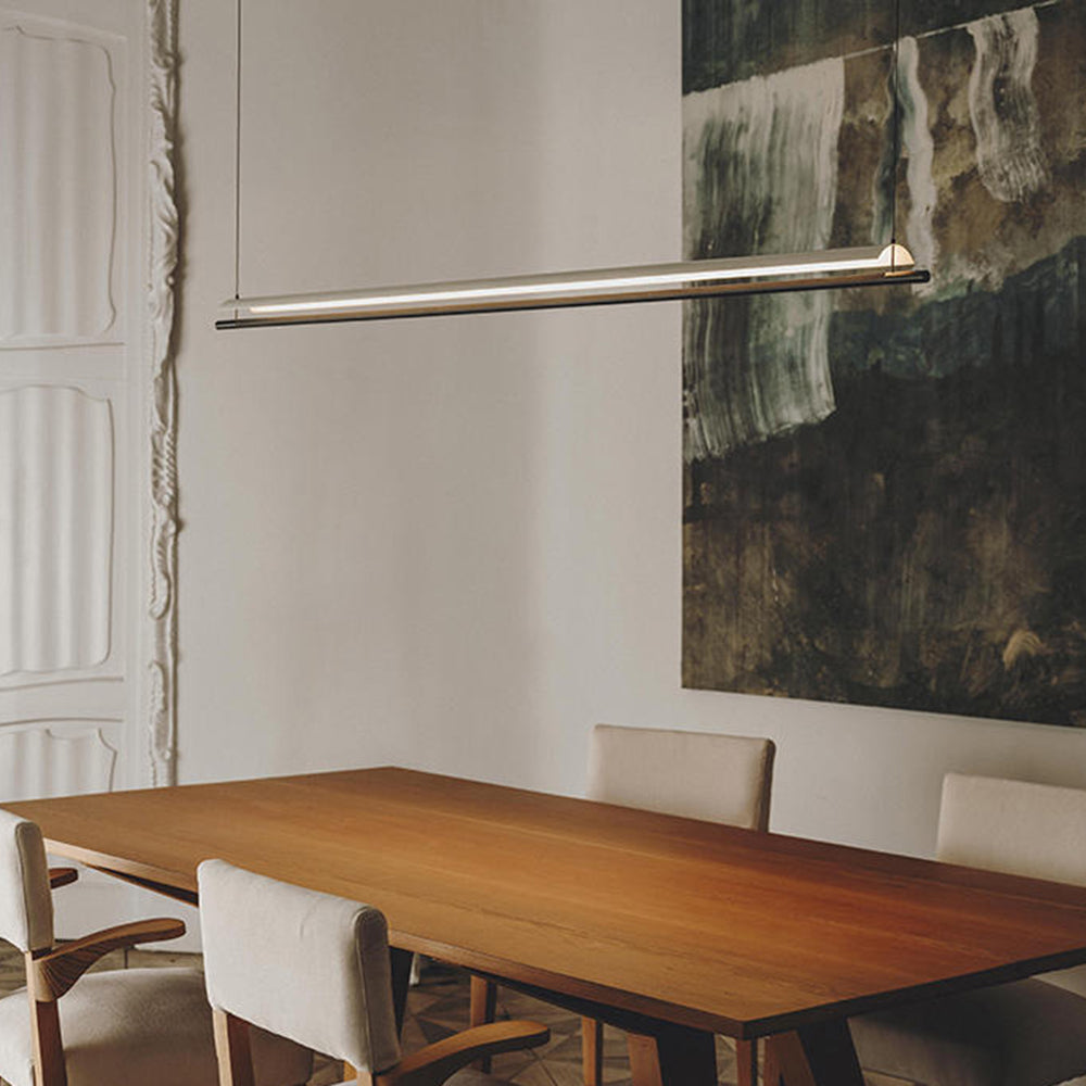 Arisha Minimalist Linear Metal Pendant Light - Neutral Decor
