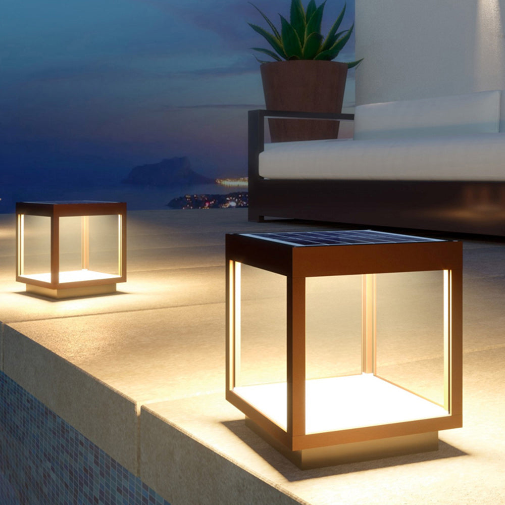 Ferra Contemporary Solar Rechargeable Outdoor Floor Lamp - Neutral Decor