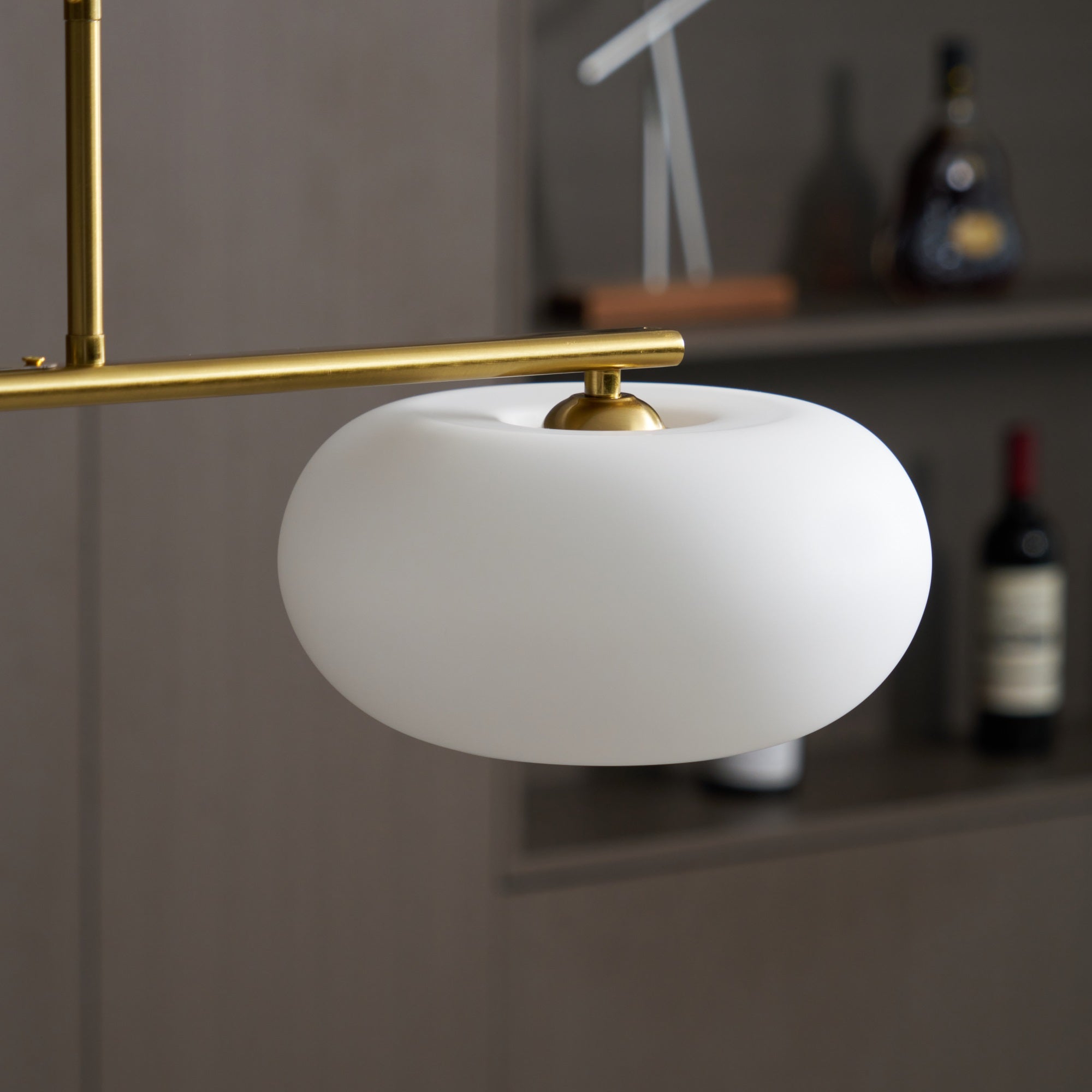 Lustra Pendant Lamp 3-Light Globe Shaped Linear-Neutral Decor