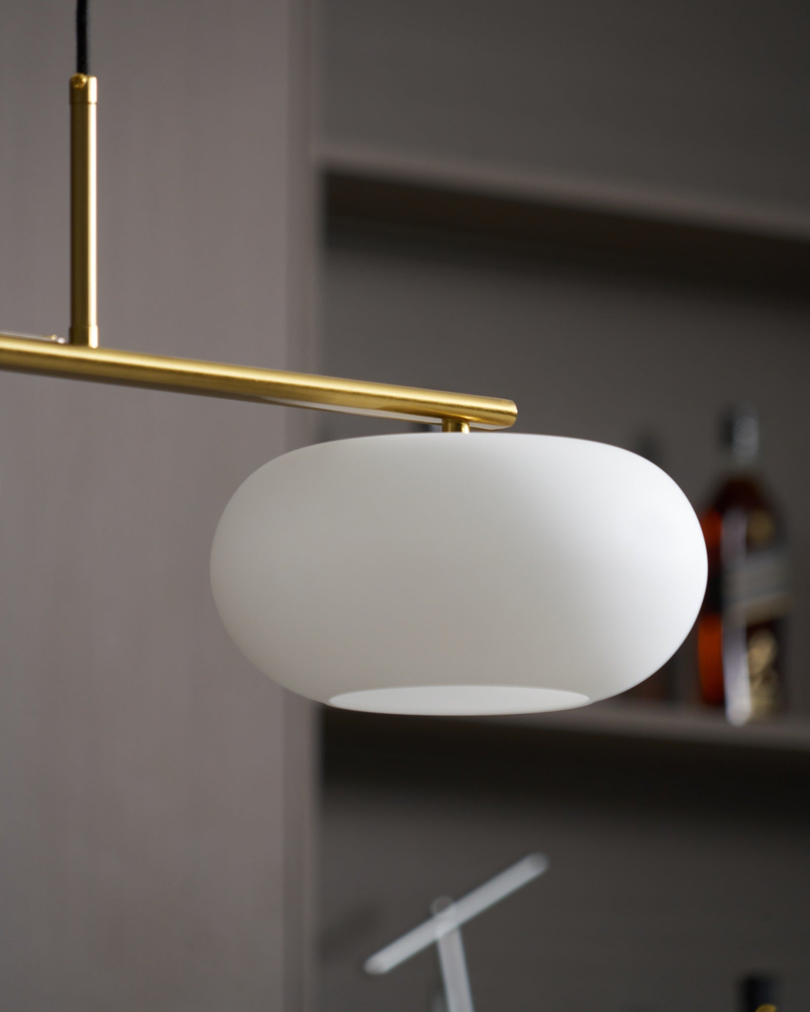 Lustra Pendant Lamp 3-Light Globe Shaped Linear-Neutral Decor