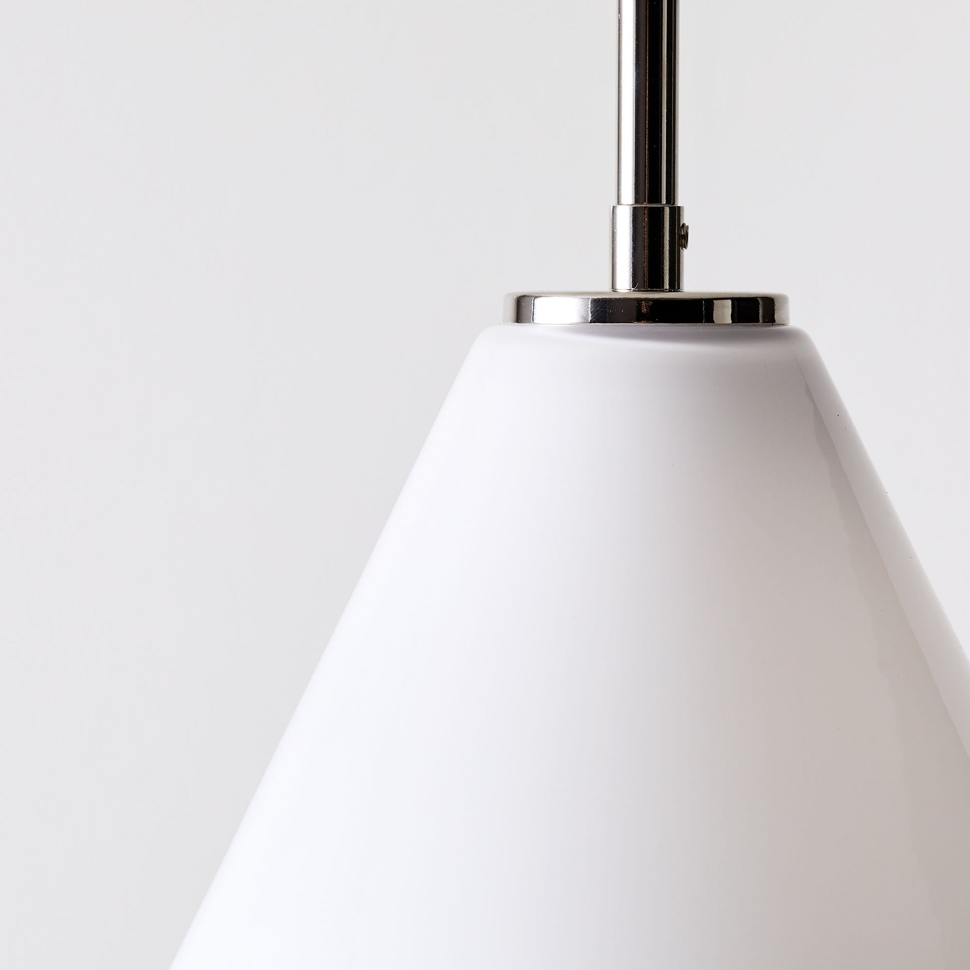 Cone Milk Clear Glass Cone Pendant Light for Kitchen-Neutral Decor