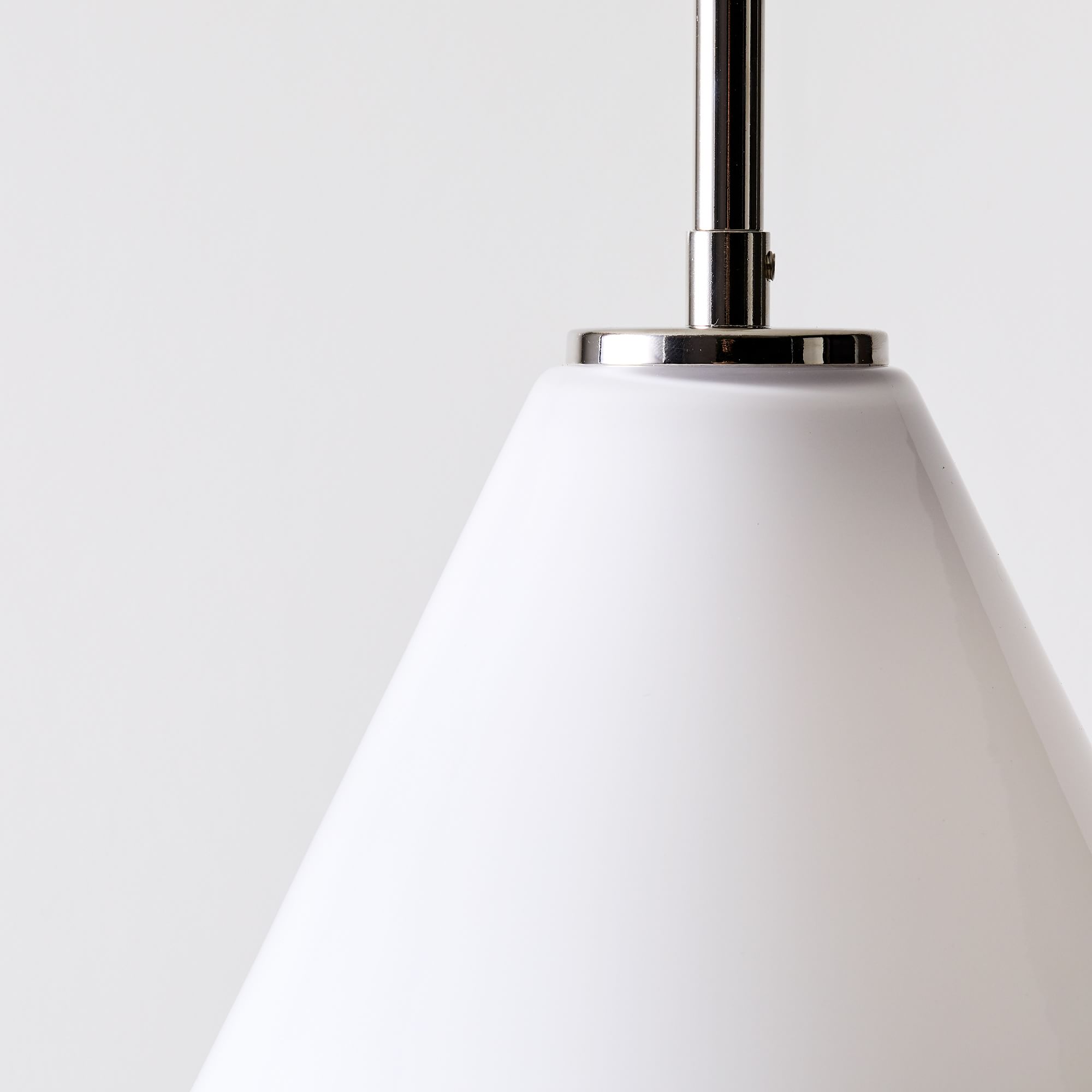 Cone Milk Clear Glass Cone Pendant Light for Kitchen-Neutral Decor