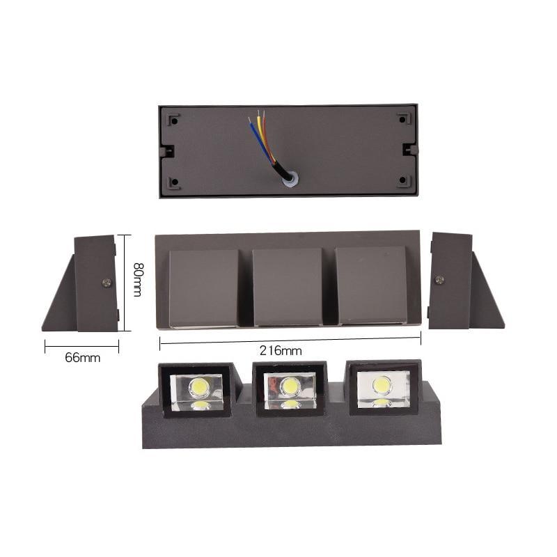 Vexto Modern Black Metal LED Outdoor Wall Lamp-Neutral Decor