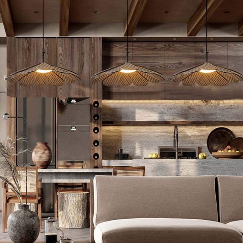 Ritta Vintage LED Pendant Light Walnut Wood Bedroom/Bar/Tea Room - Neutral Decor