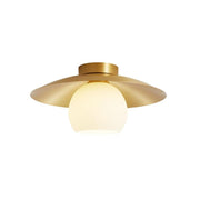 Arisha Nordic Retro LED Flush Mount Ceiling Light Metal Glass Corridor - Neutral Decor