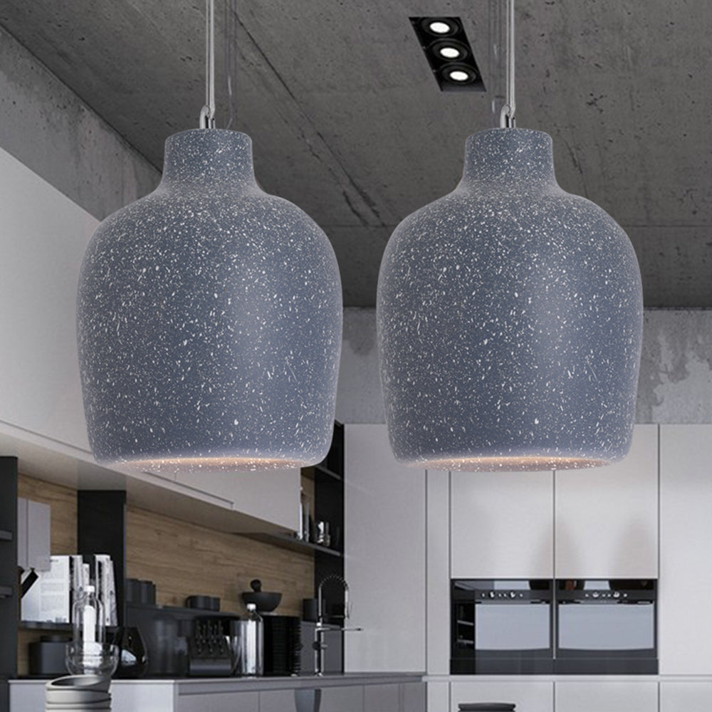 Avi Wabi Sabi Jar Shaped Resin Pendant Light, 4 Color - Neutral Decor