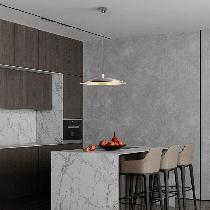 Arisha kitchen Pendant Light White& Nickel Post Modern - Neutral Decor