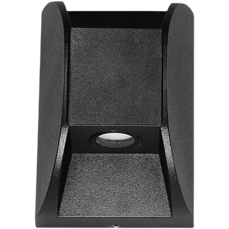 Ray Minimalist Up/Down Metal Outdoor Wall Lamp, Black - Neutral Decor