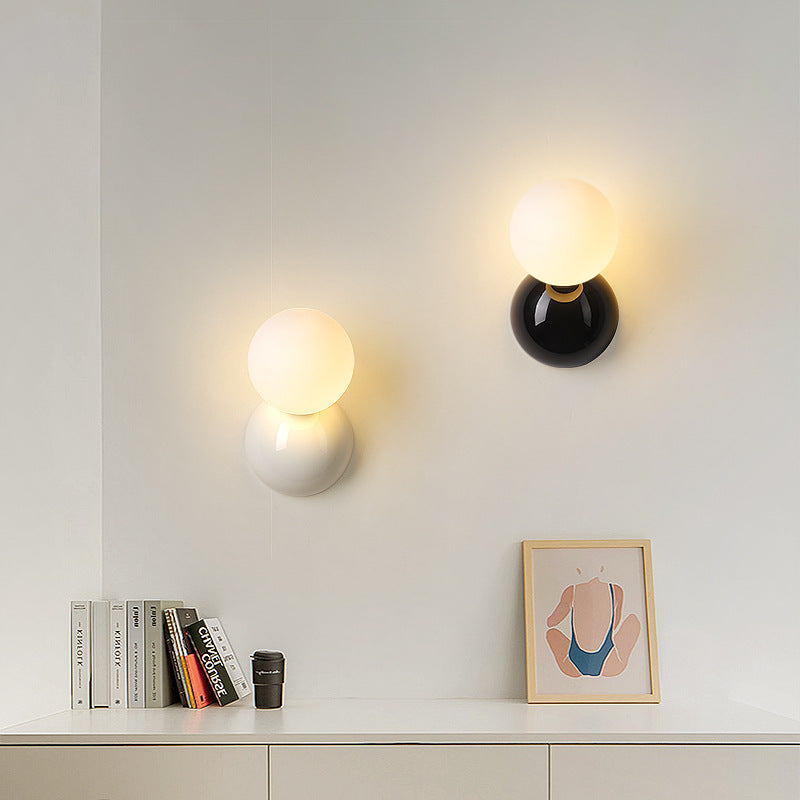 Valentina Modern LED Indoor Wall Lamp Black White Metal Living Room - Neutral Decor