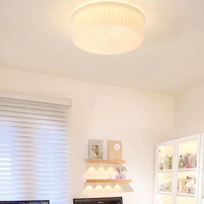 Valentina Modern Cream LED Flush Mount Ceiling Light Glass Study Bedroom - Neutral Decor