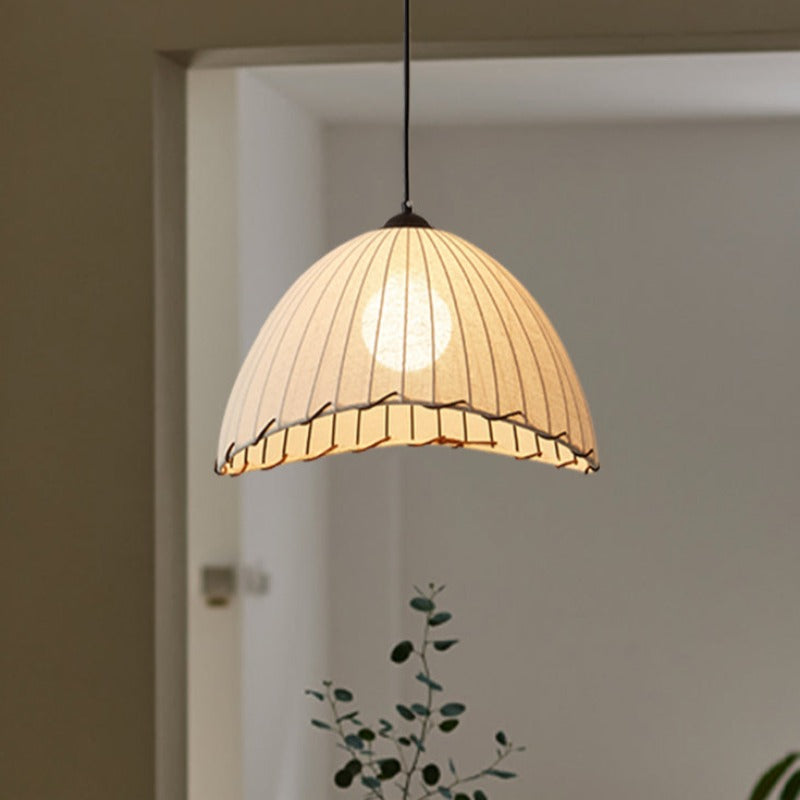 Ritta Boho Decorative LED Pendant Light Yellow Fabric Bedroom Restaurant - Neutral Decor