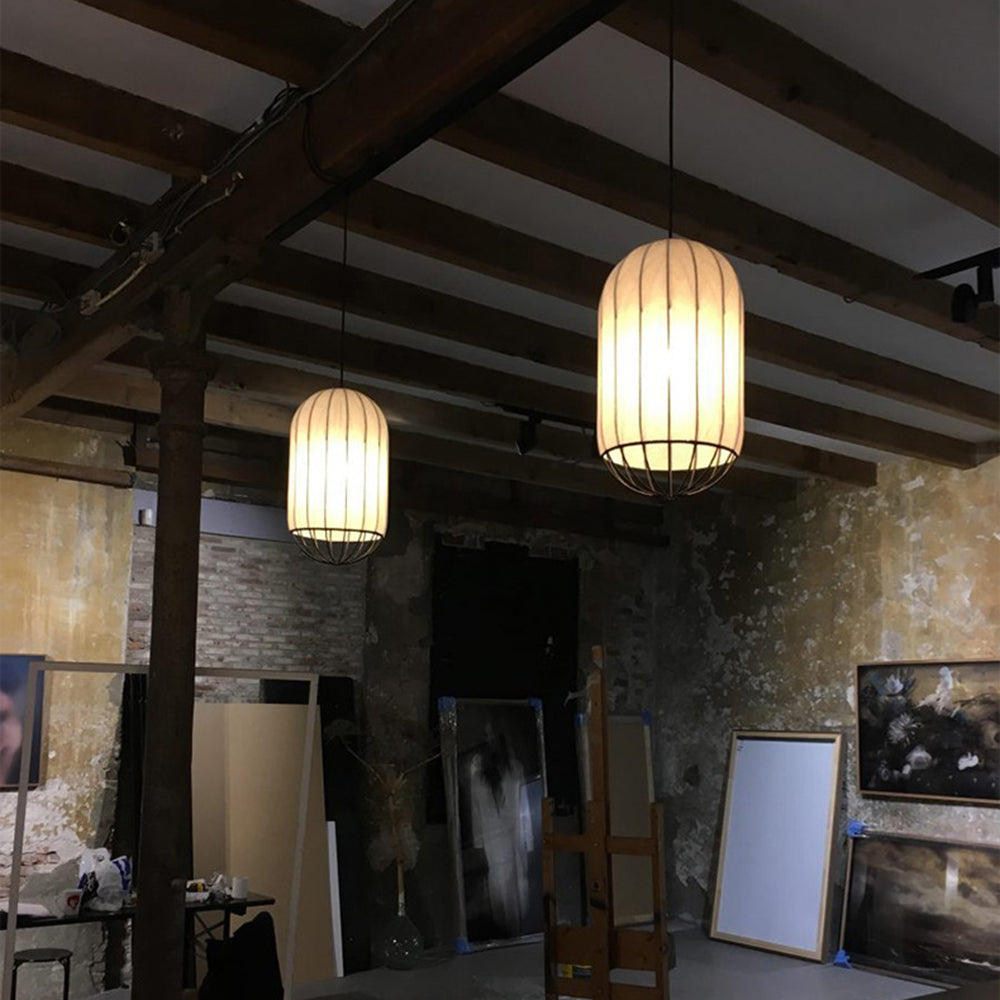 Ritta Pendant Light, Fabric - Neutral Decor