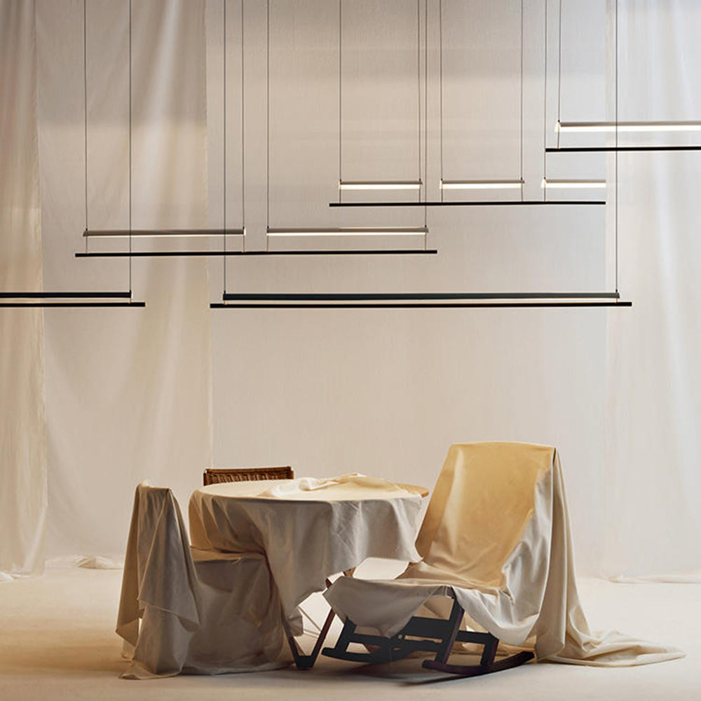 Arisha Minimalist Linear Metal Pendant Light - Neutral Decor