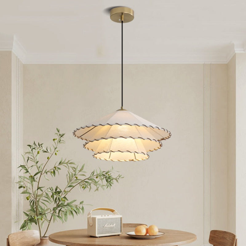 Ritta Boho Decorative LED Pendant Light Yellow Fabric Bedroom Restaurant - Neutral Decor