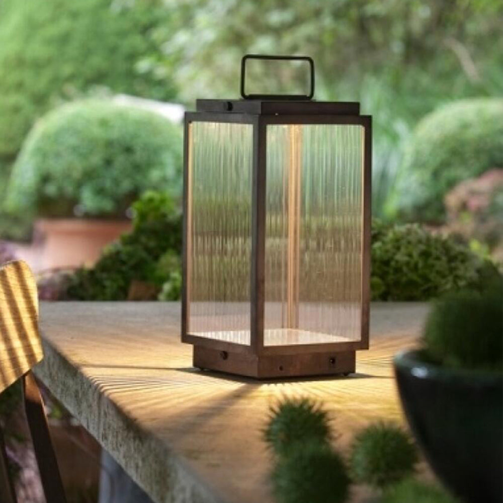 Ray Minimalist Cuboid Outdoor Floor Lamp, Hardwired, Black - Neutral Decor