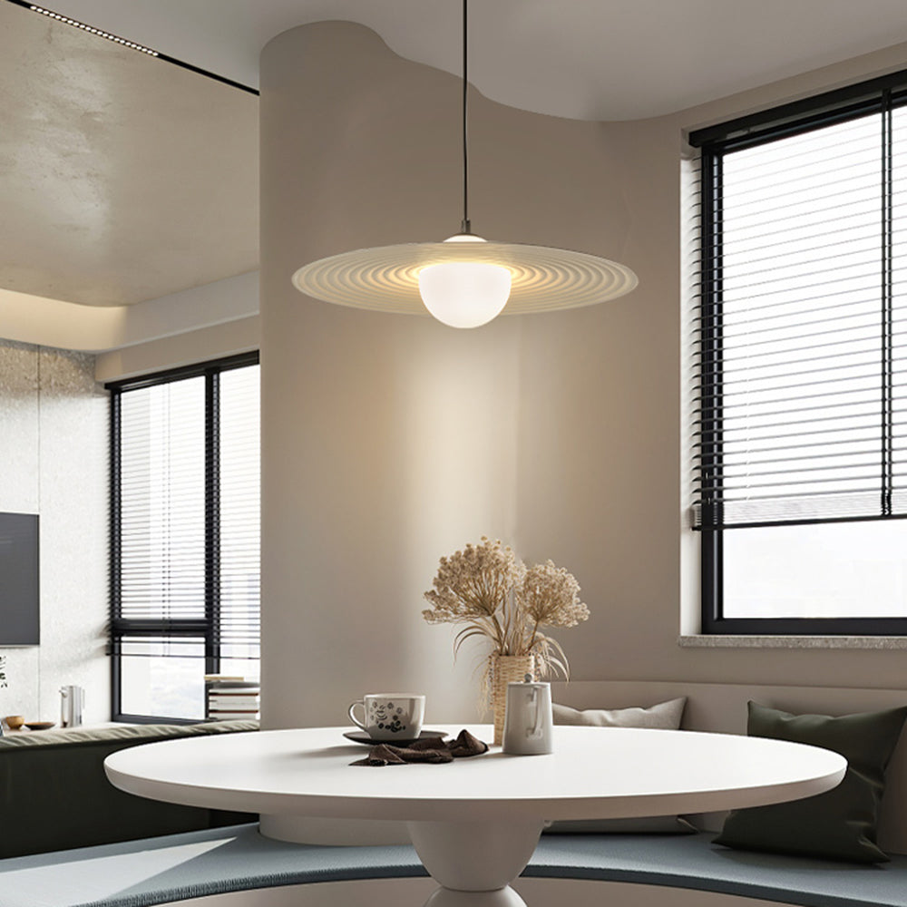 Arisha Minimalist Star Ring Pendant Light,Black/White - Neutral Decor