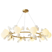 Olivia Luxury Minimalist Chandelier Creative Leaf Glass Living Room - Neutral Decor