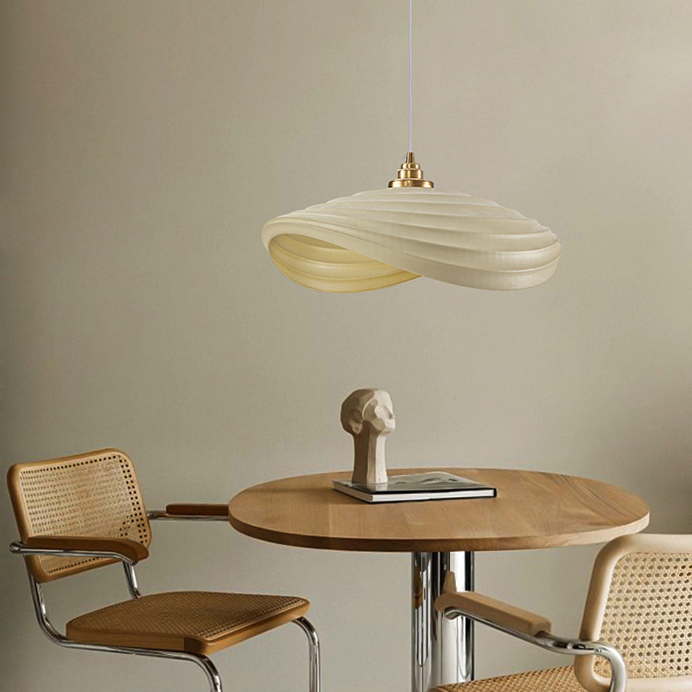 Ritta Wabi-Sabi Minimalisme Ripple Pendant Light, Resin&Metal - Neutral Decor
