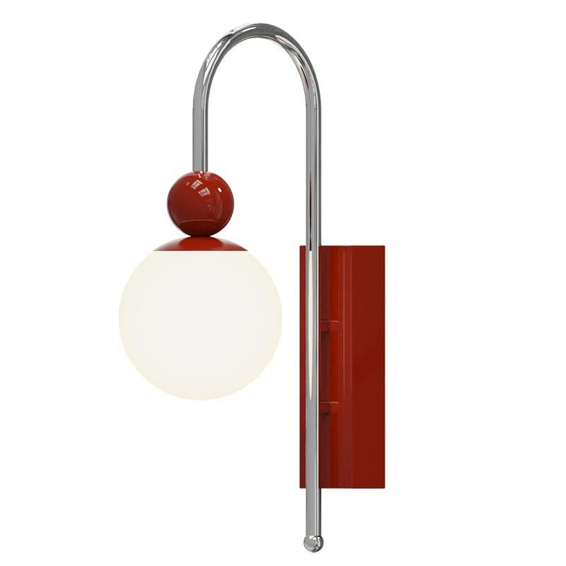 Valentina Modern LED Indoor Wall Lamp Red/Coffee Metal/Glass Bedroom - Neutral Decor