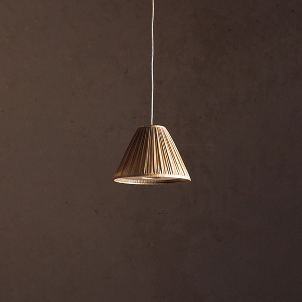 Ritta Pleated Pendant Light Wabi Sabi, Metal/Fabric, Living Room - Neutral Decor